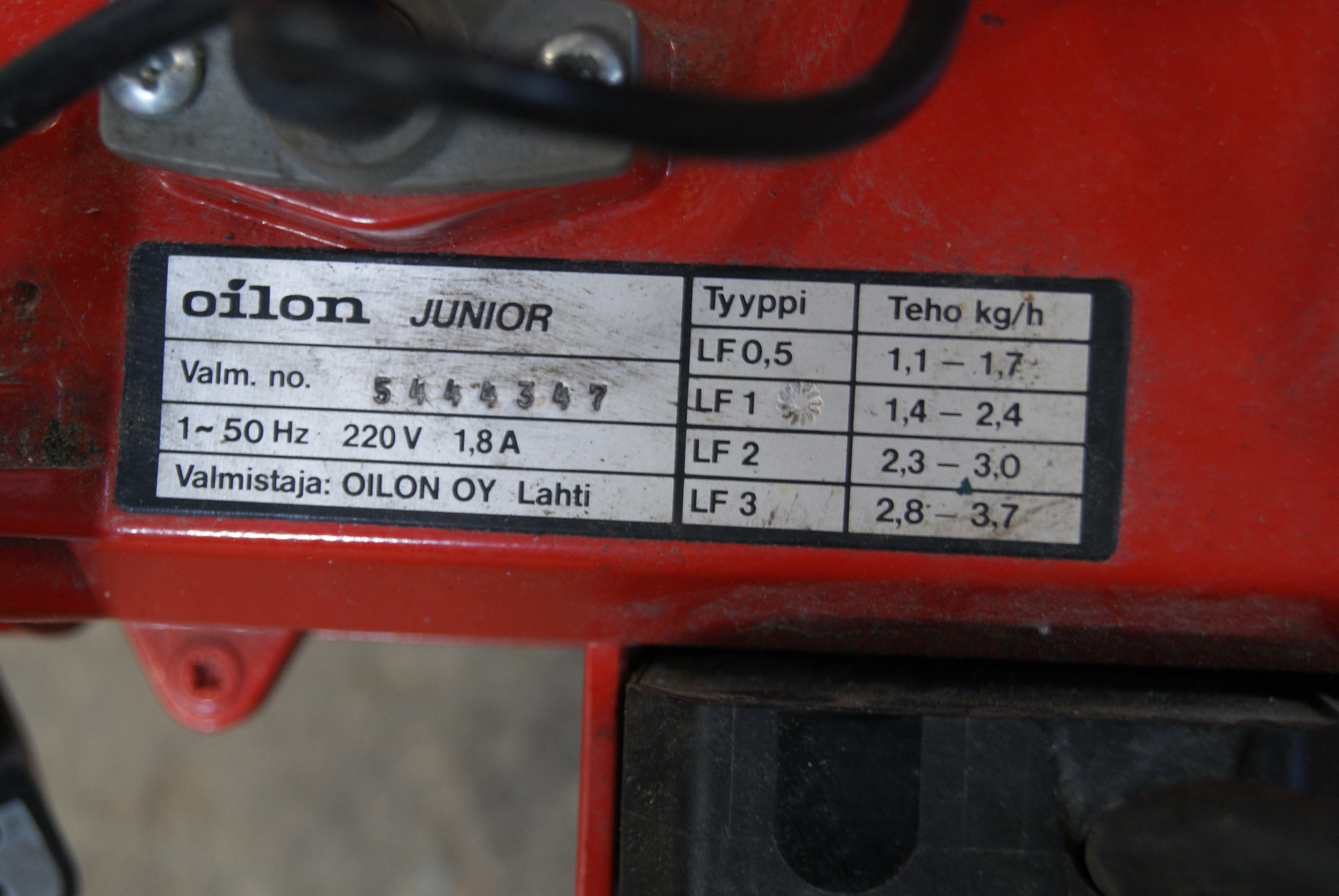 Õlipõleti Oilon Junior Lf1 – foto 7, Rideen