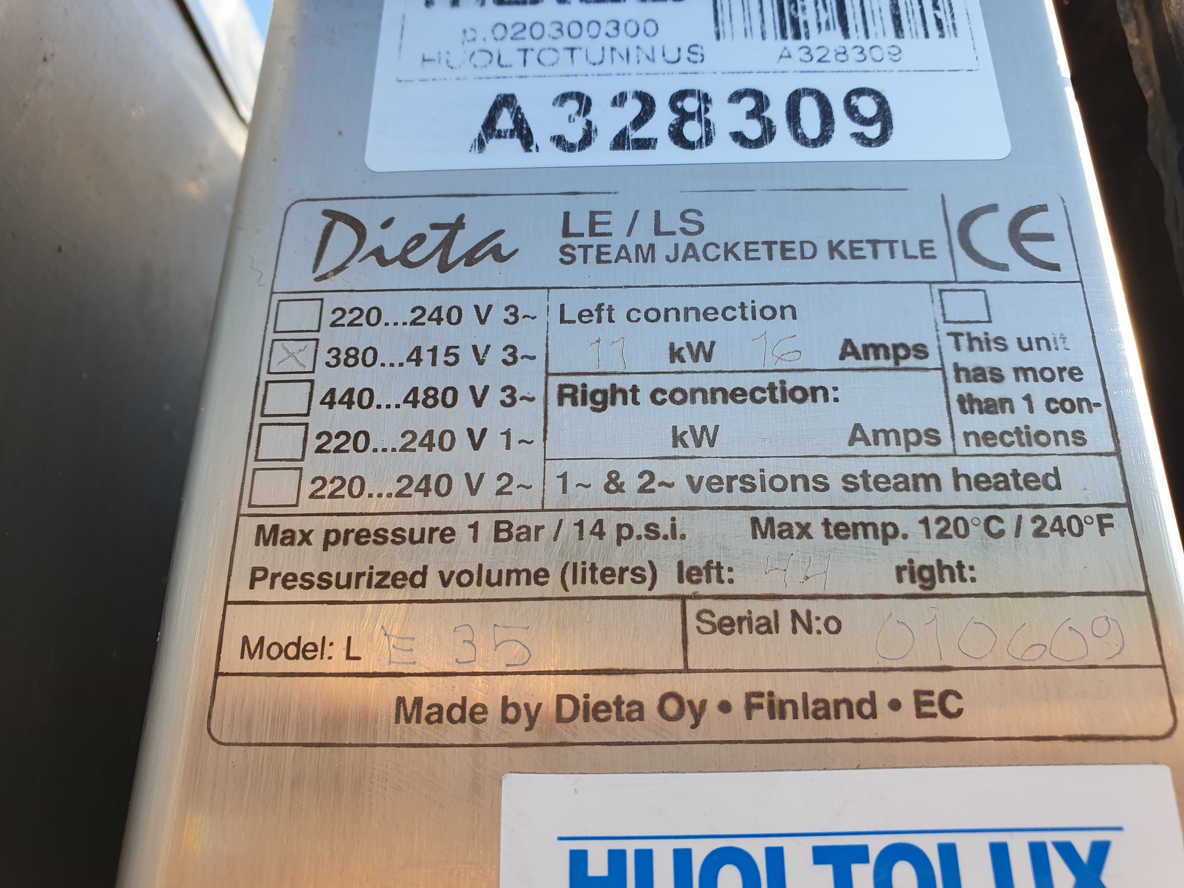 Kettle, cooking kettle, boiling kettle, Dieta LE 35 – foto 9, Rideen