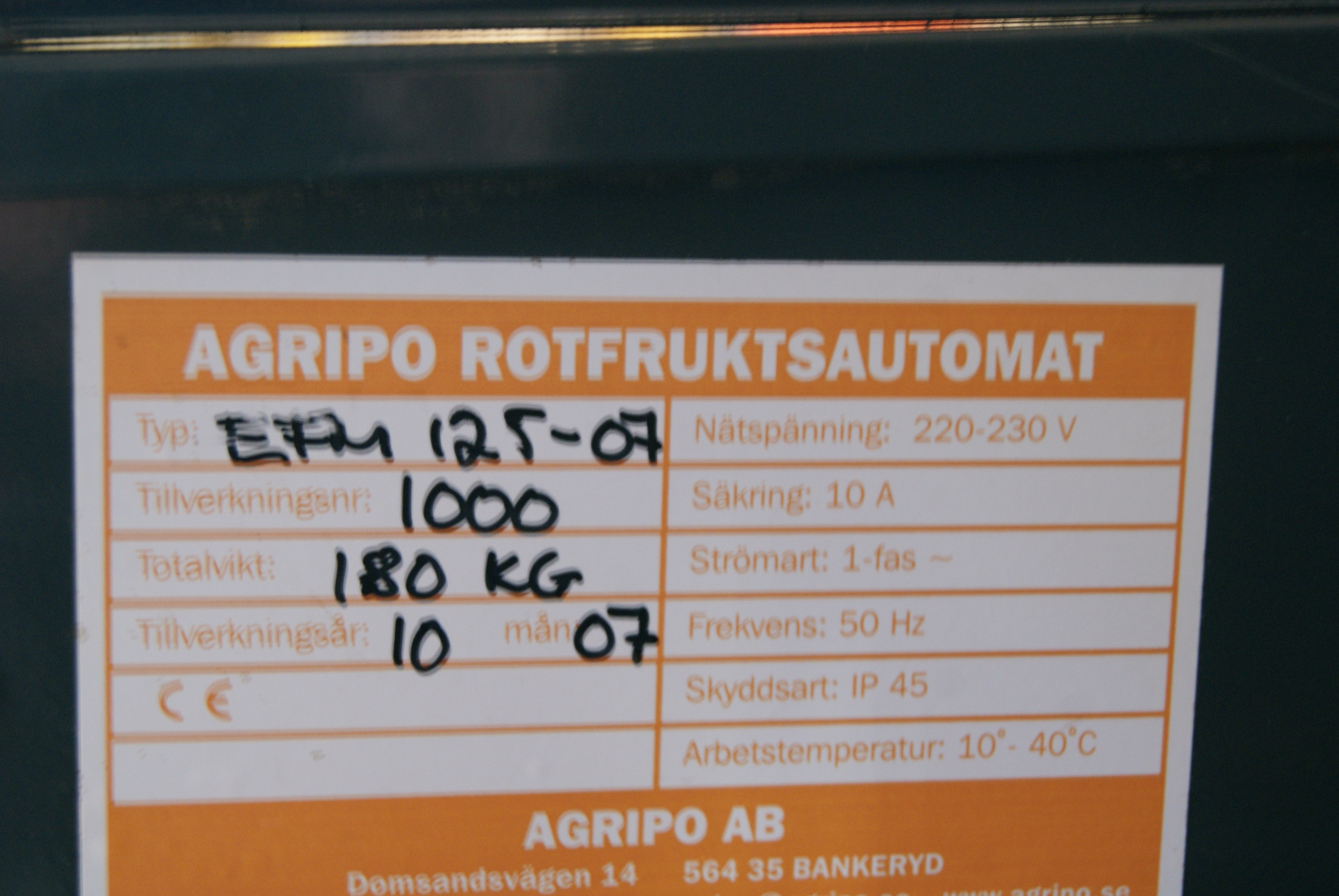 Vegetable vending machine, vegetable vending machine, Agripo Efm 125 – foto 8, Rideen
