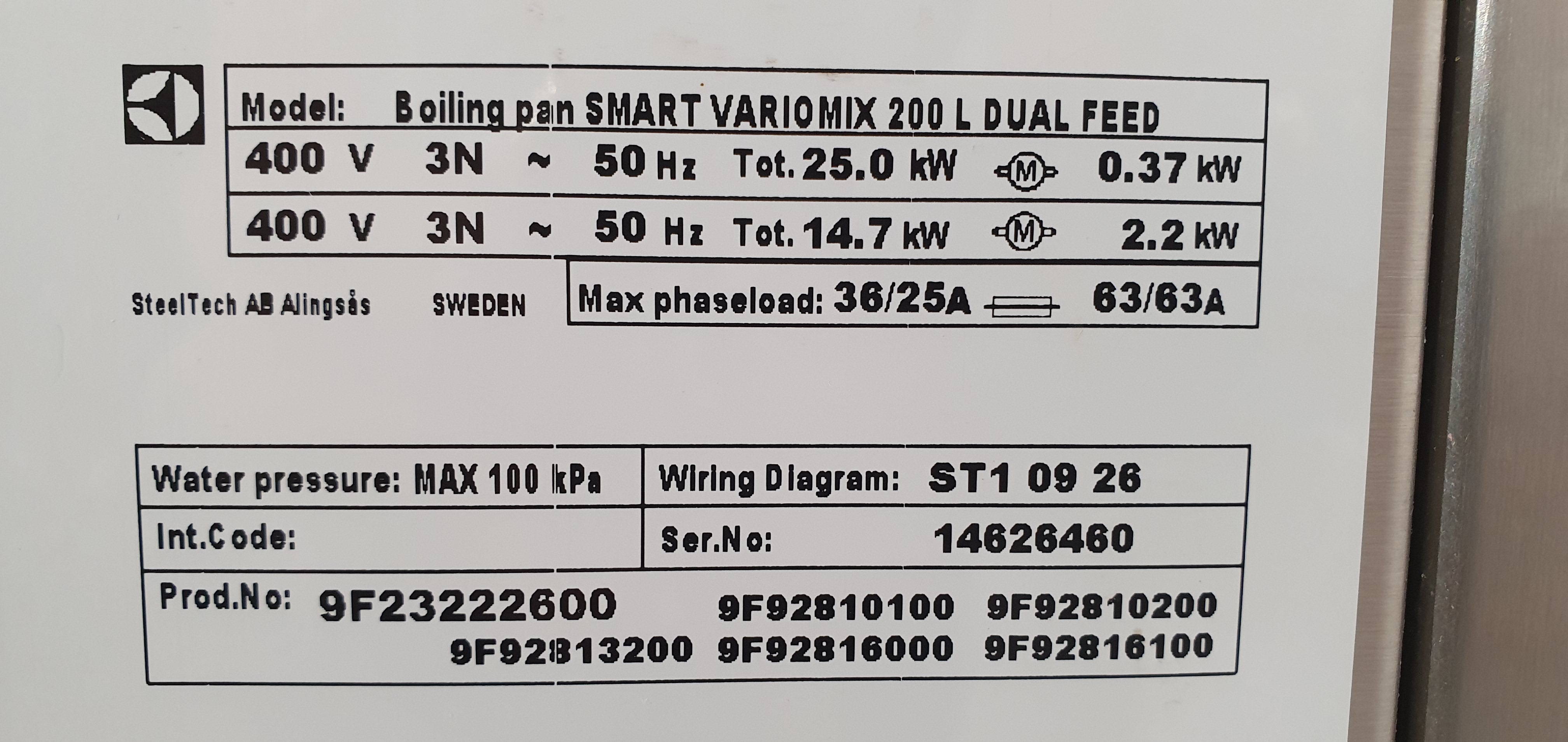 Kettle, cooking kettle, boiling kettle Electrolux Smart Variomix 200L – foto 10, Rideen