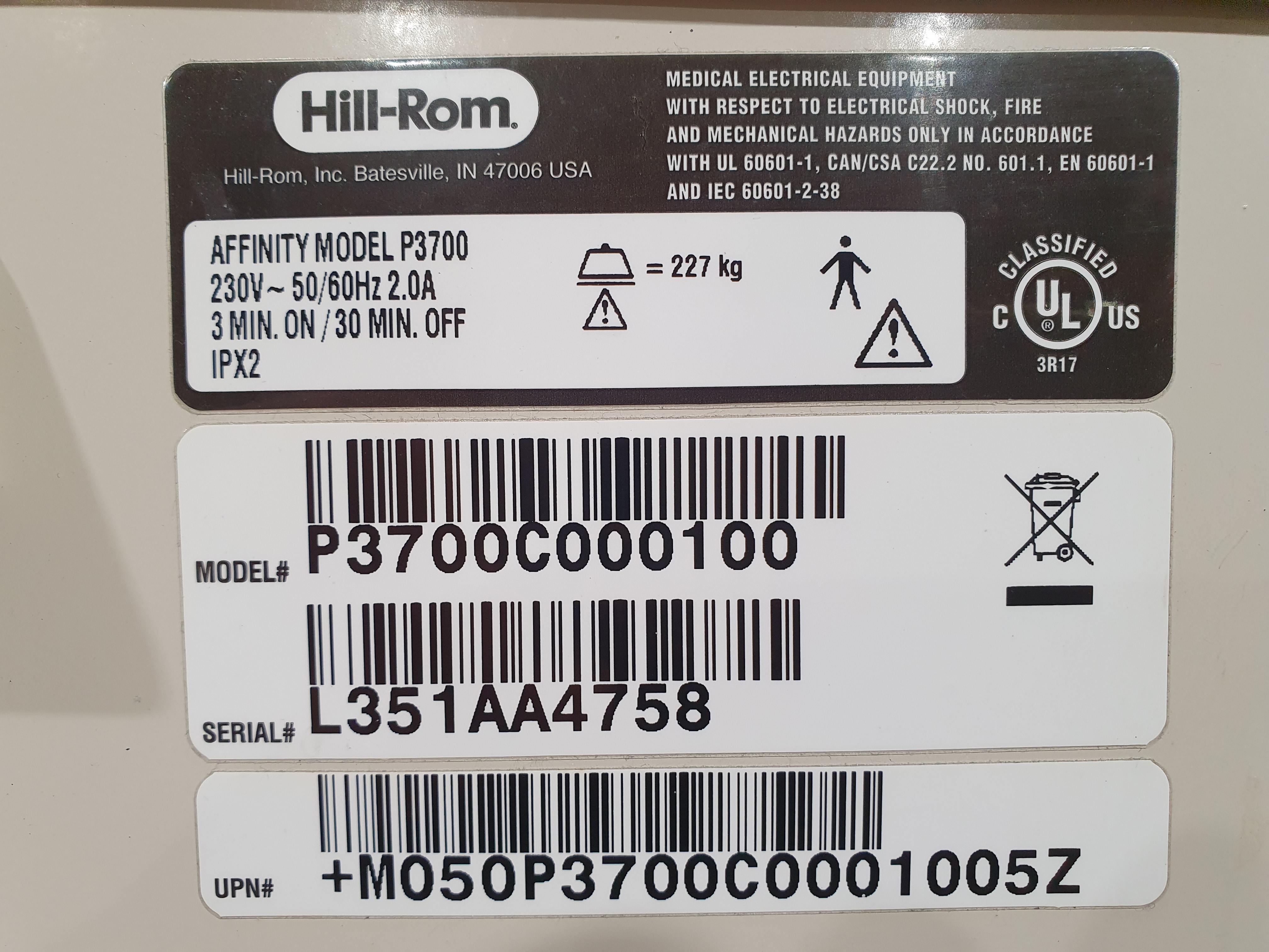 Sünnitusvoodi, günekoloogiline voodi, Hill-Rom P3700 – foto 24, Rideen