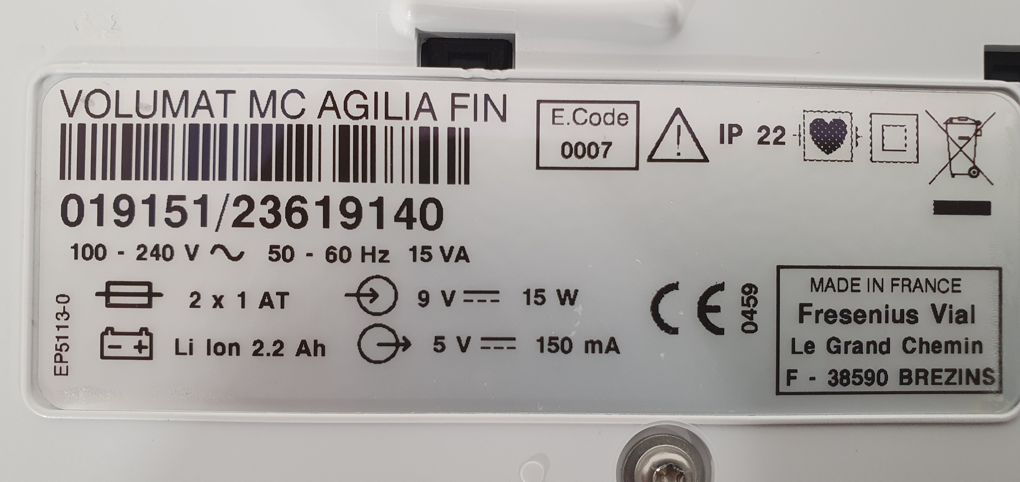Infusioonipump Agilia Volumat MC – foto 22, Rideen