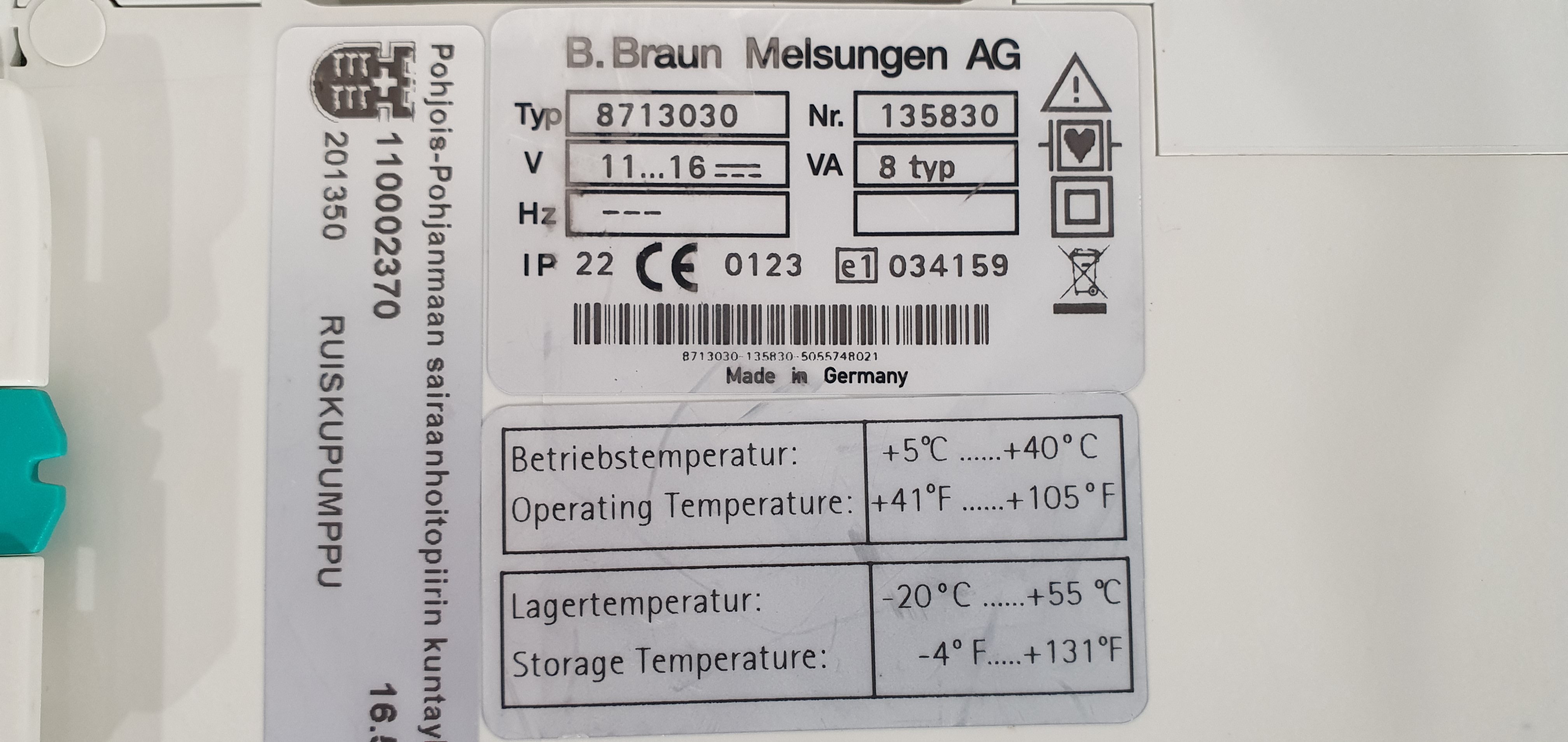 Syringe pump B Braun Perfusor Space – photo 38, Rideen