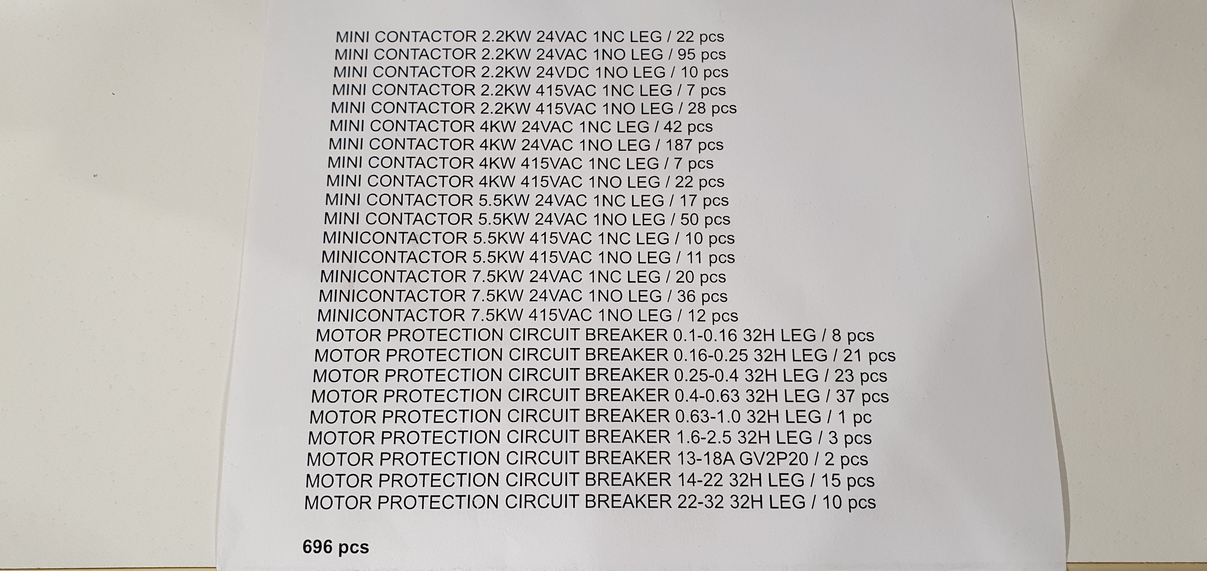 Mini contactors, motor protection switches 696 pcs, poe hind 33000.- – foto 10, Rideen